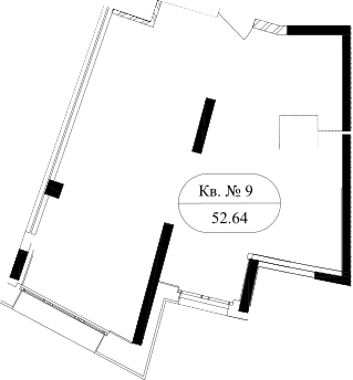 Планировка: Квартира 48,9 м² в ЖК «Маршал»