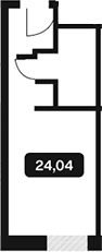 Планировка: Студия 21,2 м² в ЖК «SAAN Московские ворота»