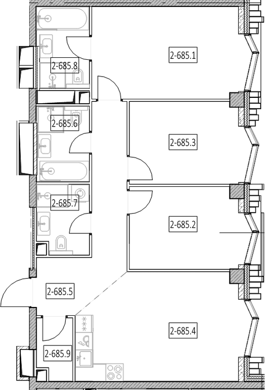 Планировка: Квартира евро-4 88,8 м² в ЖК «Айс Тауэрс»