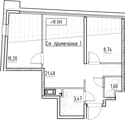 2-комнатная квартира
