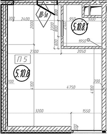 Планировка: Квартира 28,2 м² в ЖК «МФЗ Сантерра»