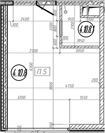 Планировка: Квартира 28,5 м² в ЖК «МФЗ Сантерра»