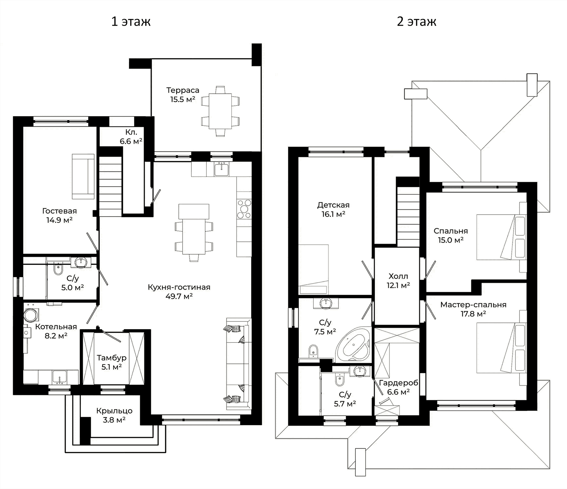 Планировка: Коттедж 174,5 м² в ЖК «Коттеджный поселок Юрьево берег»