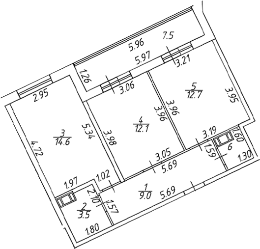 2-комнатная квартира