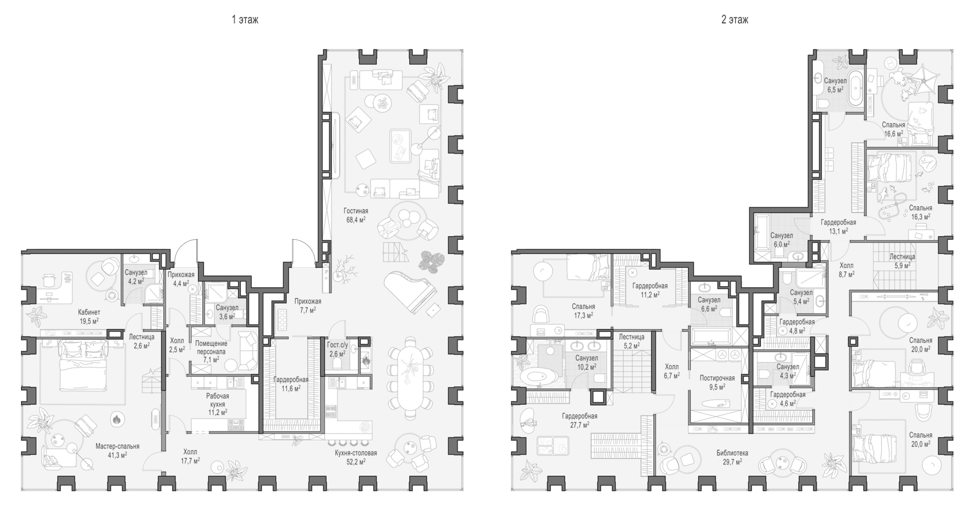 Планировка: Квартира 510,6 м² в ЖК «Квартал Life Time»