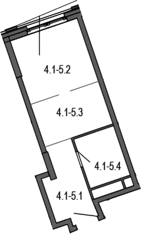 Планировка: Студия 24,3 м² в ЖК «Новые Смыслы»