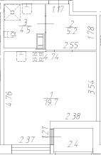 Планировка: Студия 29,4 м² в ЖК «Аквилон Ливз»