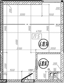 Планировка: Квартира 28,2 м² в ЖК «МФЗ Сантерра»
