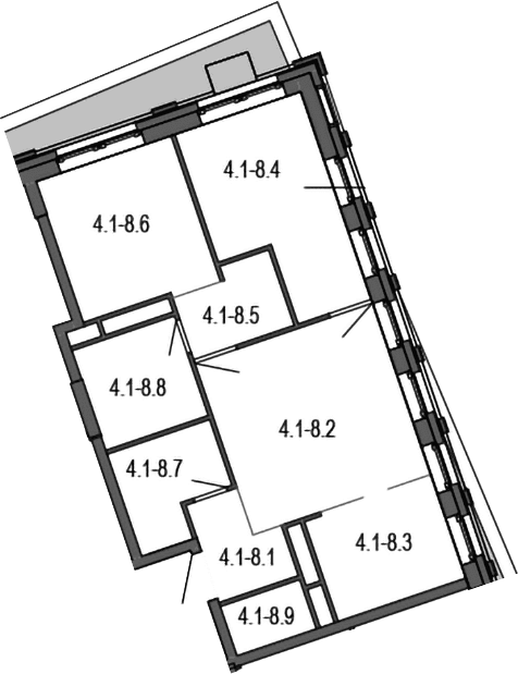 Планировка: Евротрёшка 54,5 м² в ЖК «Новые Смыслы»