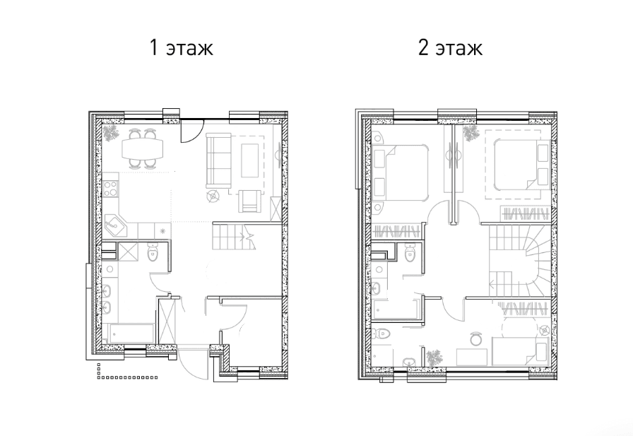 Планировка: Таунхаус 105,3 м² в ЖК «Эко-парк Троицкое»