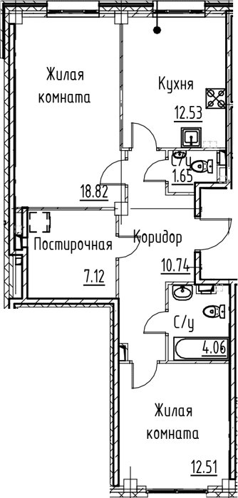 2-комнатная квартира