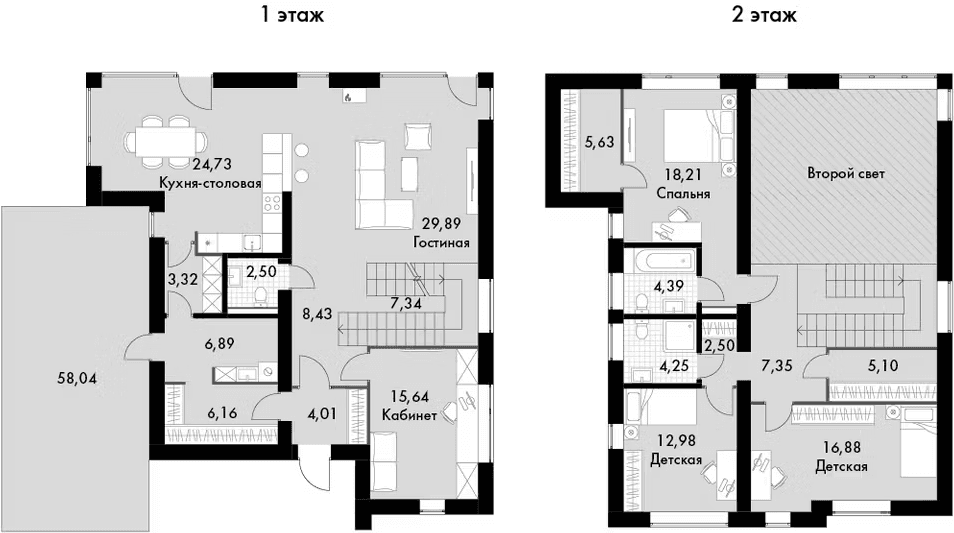 Планировка: Коттедж 177,2 м² в ЖК «Коттеджный поселок Сабурово Клаб»