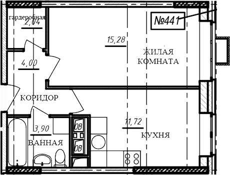 1-комнатная квартира