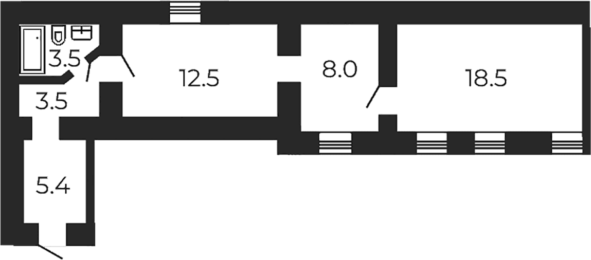 2-комнатная квартира